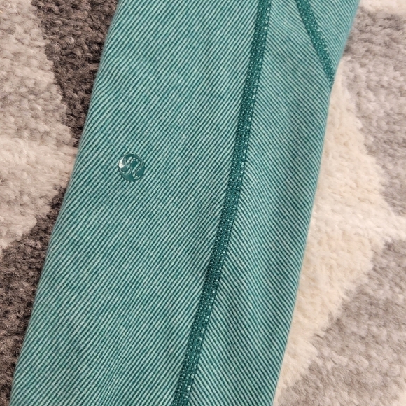 Lululemon Wunder Under Leggings Green  Heathered Menthol Wee Stripe Size 6 - Picture 8 of 8